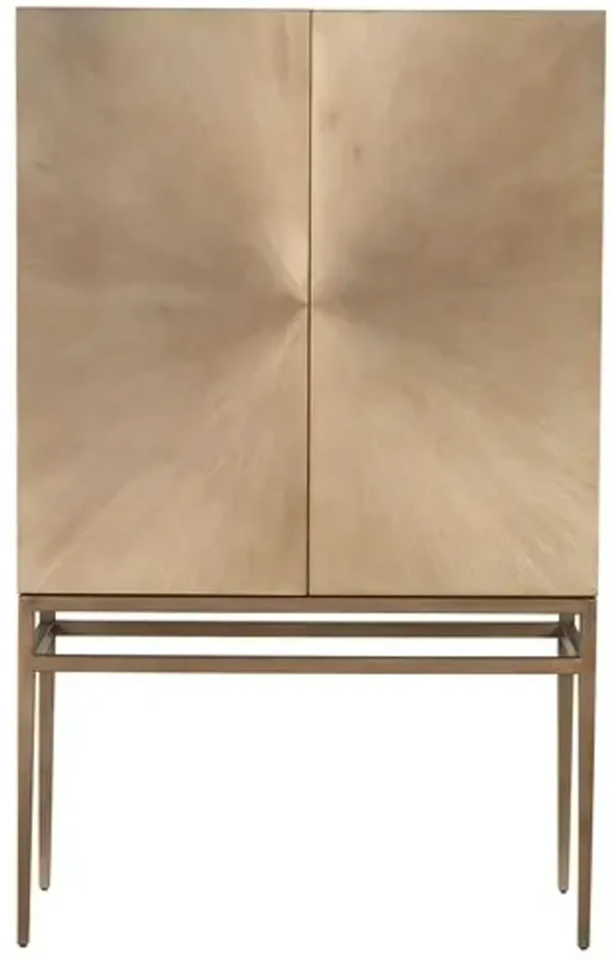 Lynn Bar Cabinet - Aged Brass - Gold