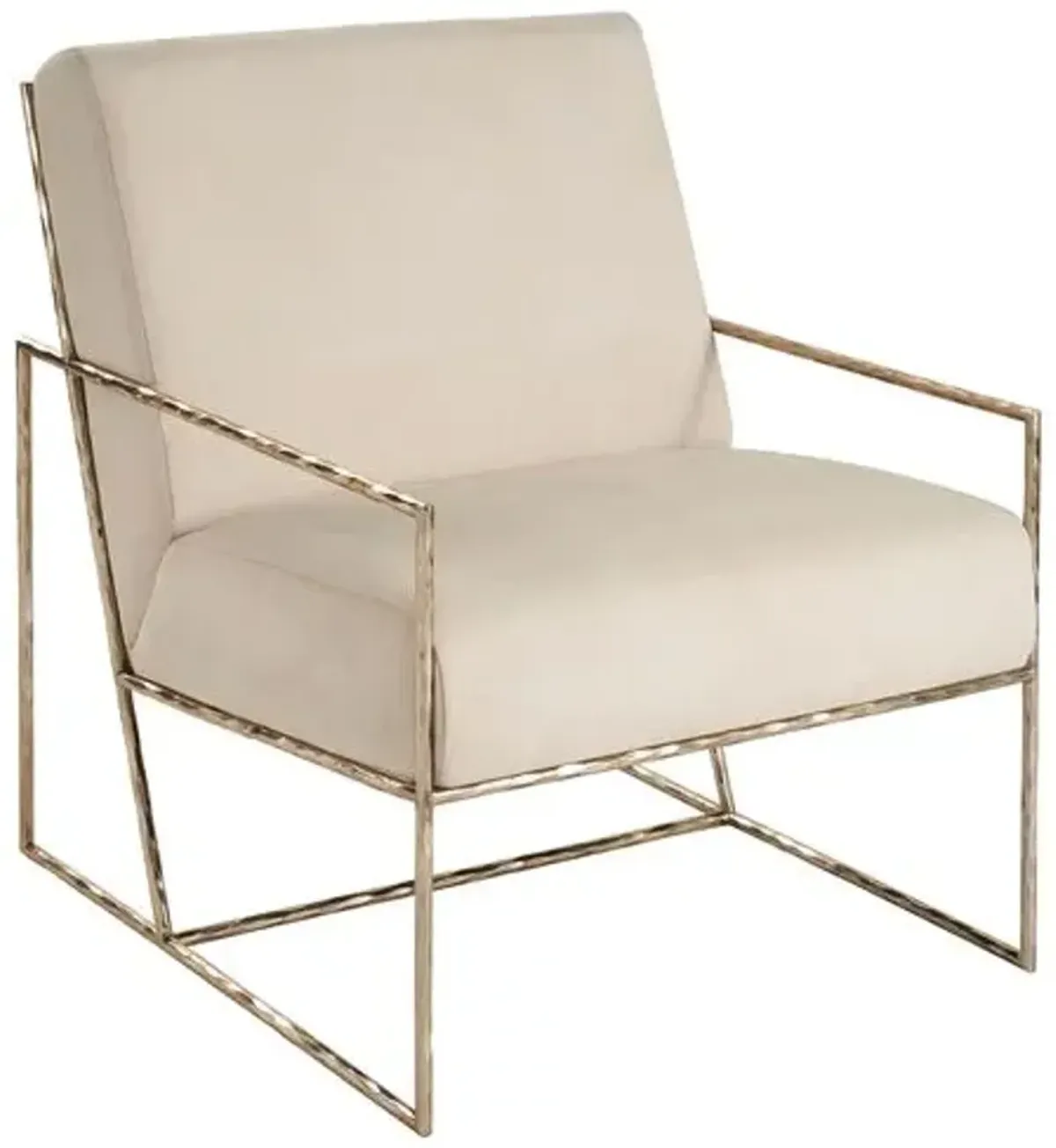 Lonnie Accent Chair - Champagne Gold/Snow, Comfortable, Durable