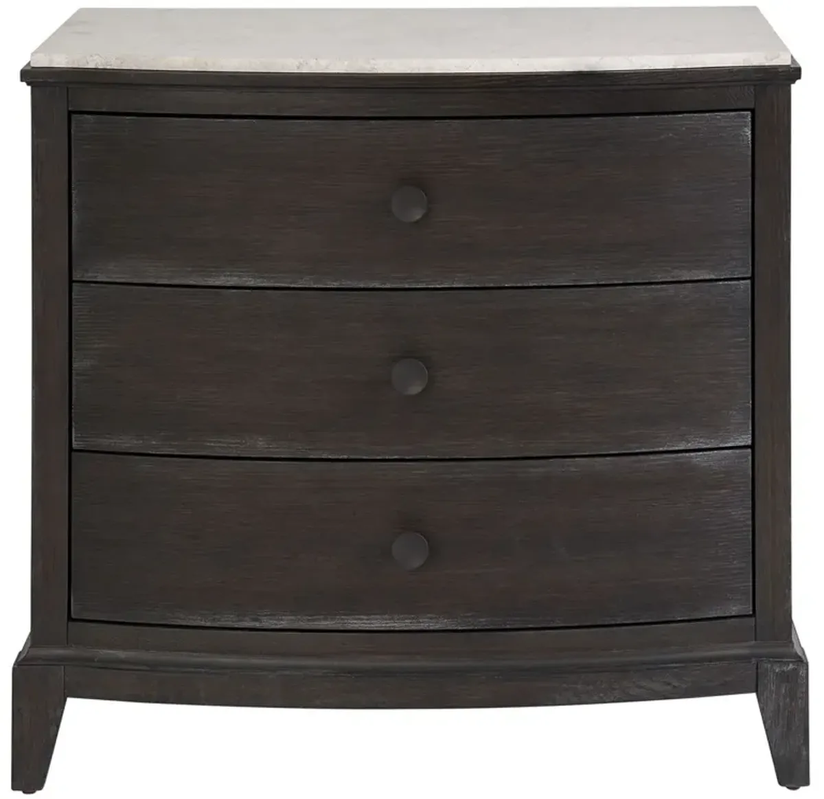 Kyna 3-Drawer Nightstand w/ Stone Top