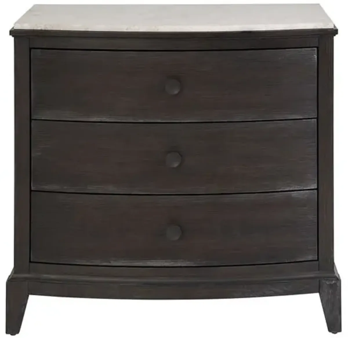 Kyna 3-Drawer Nightstand with Stone Top