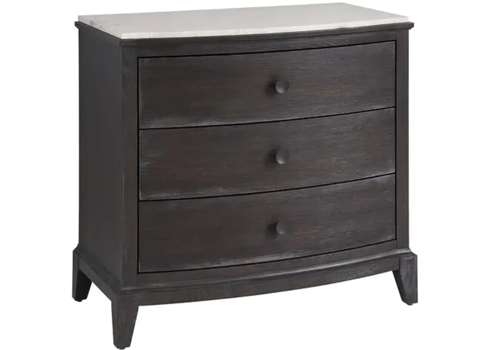 Kyna 3-Drawer Nightstand with Stone Top