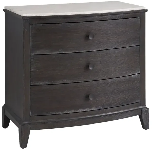 Kyna 3-Drawer Nightstand w/ Stone Top
