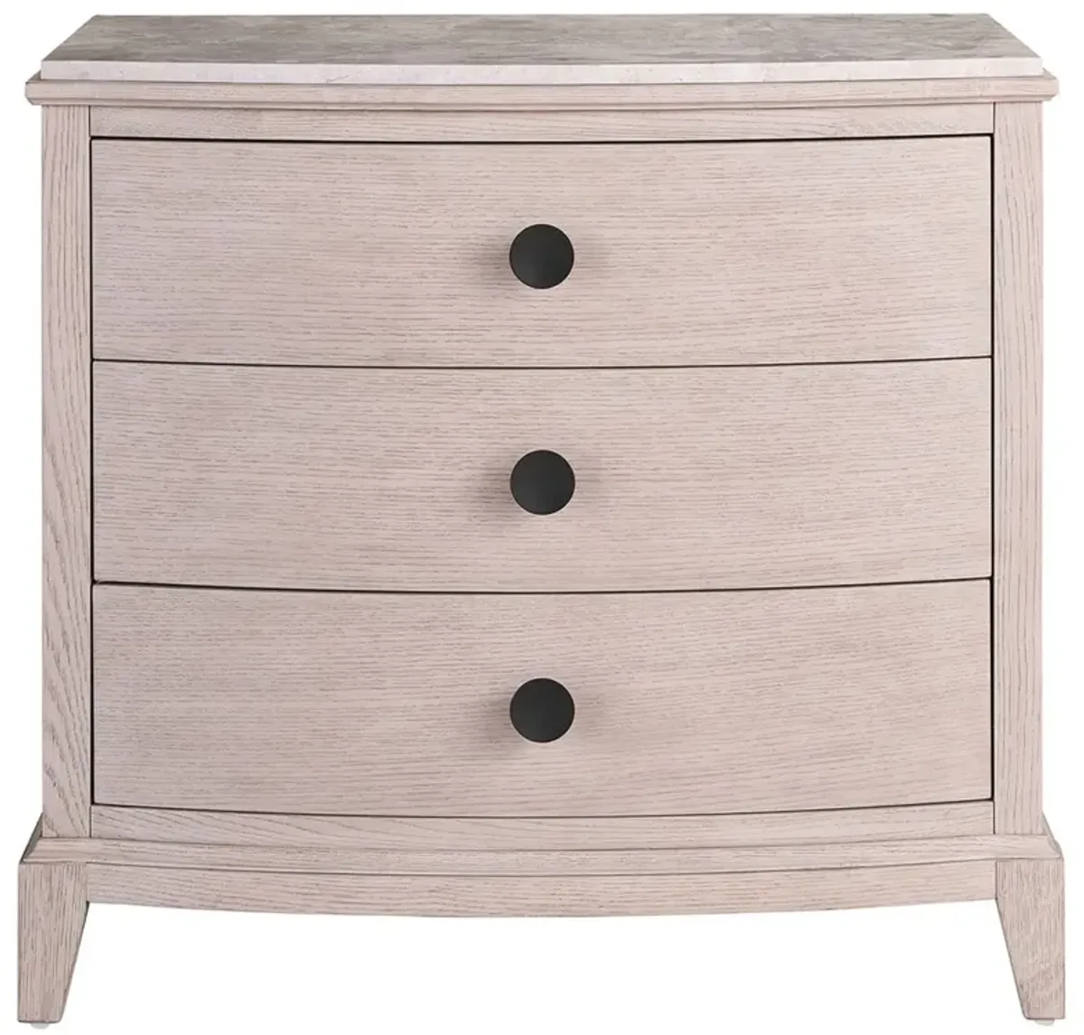 Kyna 3-Drawer Nightstand w/ Stone Top