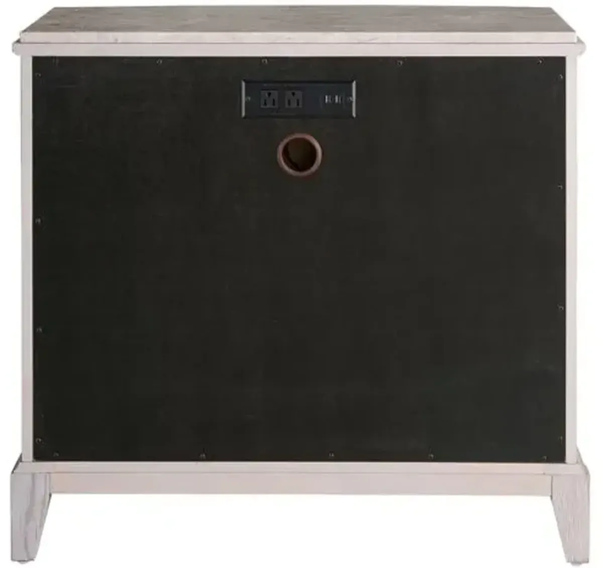 Kyna 3-Drawer Nightstand with Stone Top