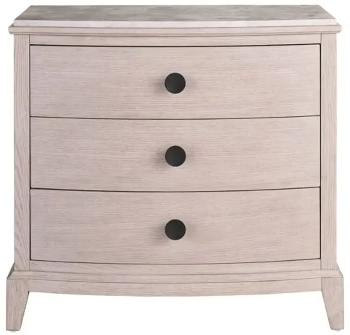 Kyna 3-Drawer Nightstand with Stone Top