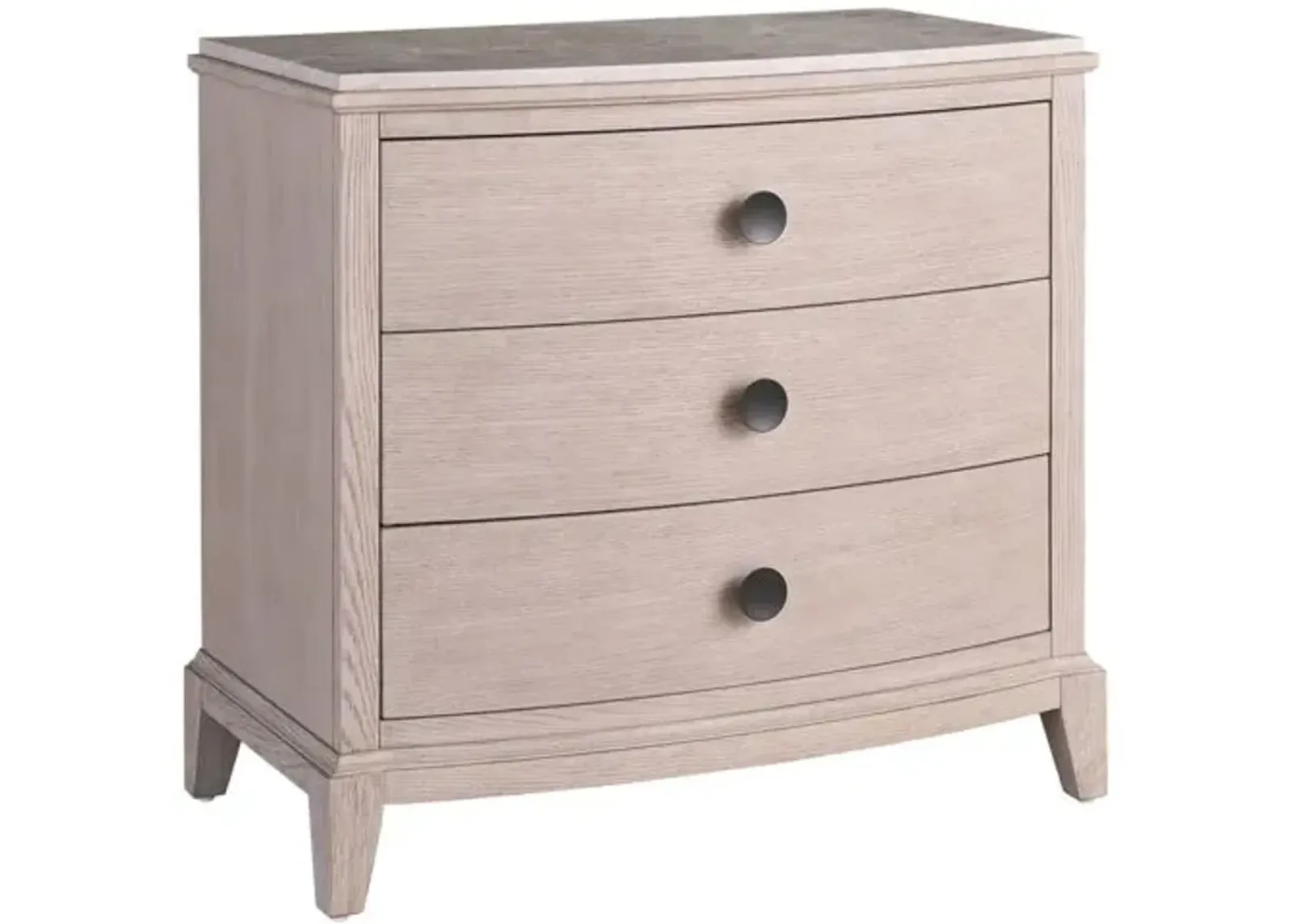 Kyna 3-Drawer Nightstand with Stone Top