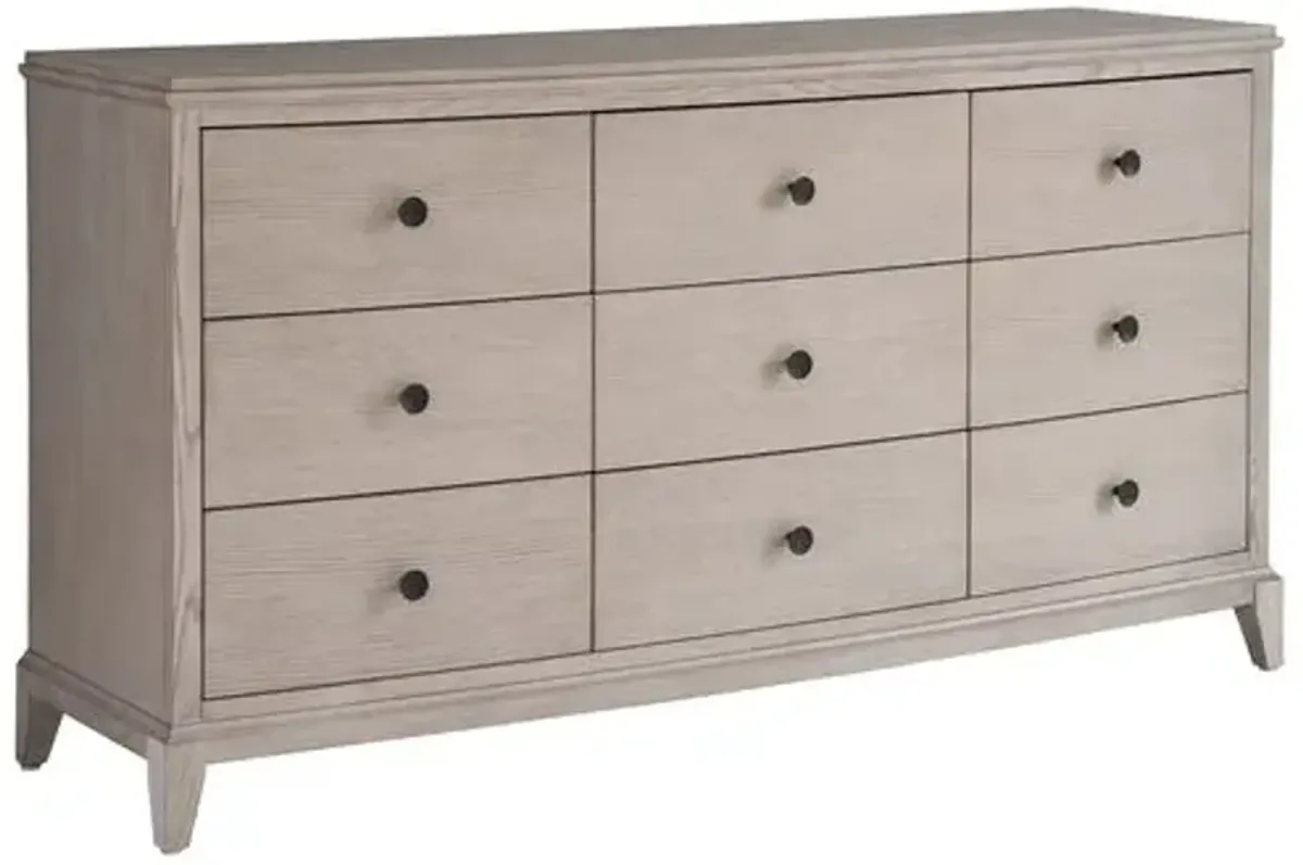 Kyna 9-Drawer Dresser - Rolling Fog - Gray