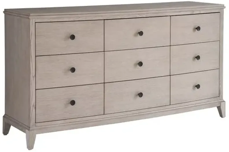 Nine Drawer Dresser - Rolling Fog - Gray