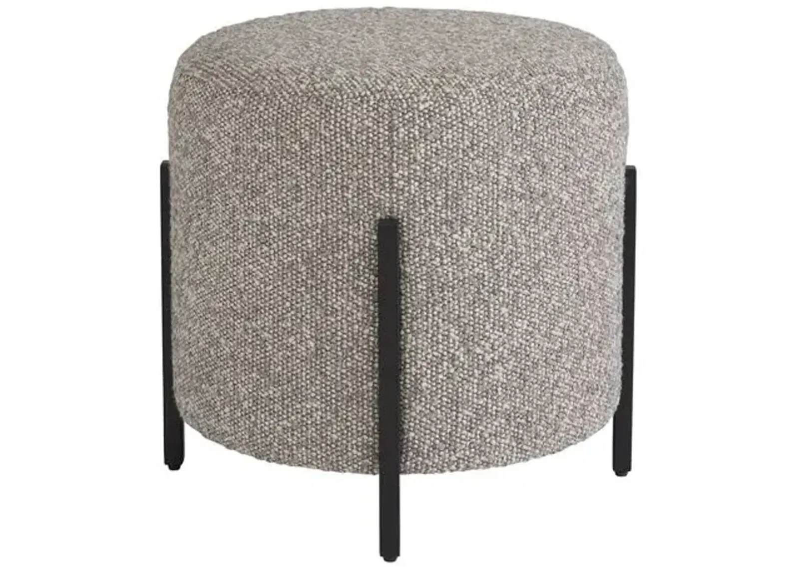 Kyna Pouf - Soft Matte Black/Frost Boucle