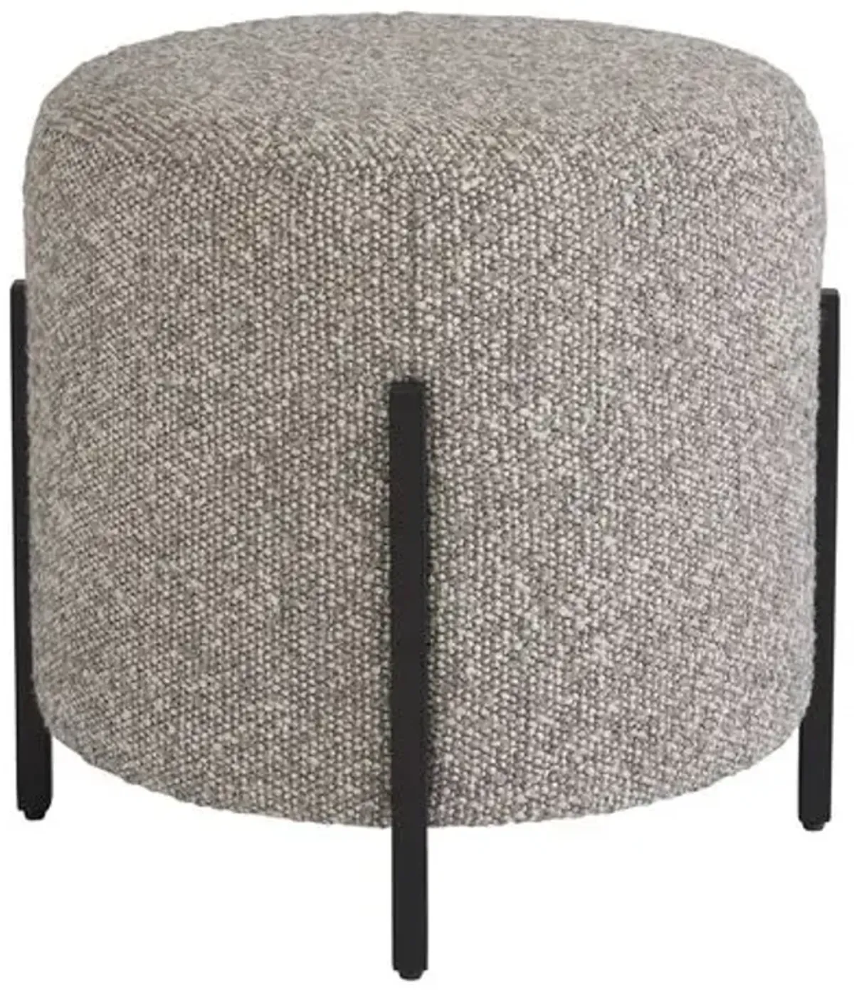 Kyna Pouf - Soft Matte Black/Frost Boucle