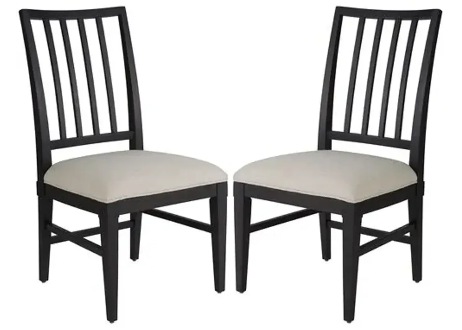 Set of 2 Kyna Splat Back Side Chairs - Black