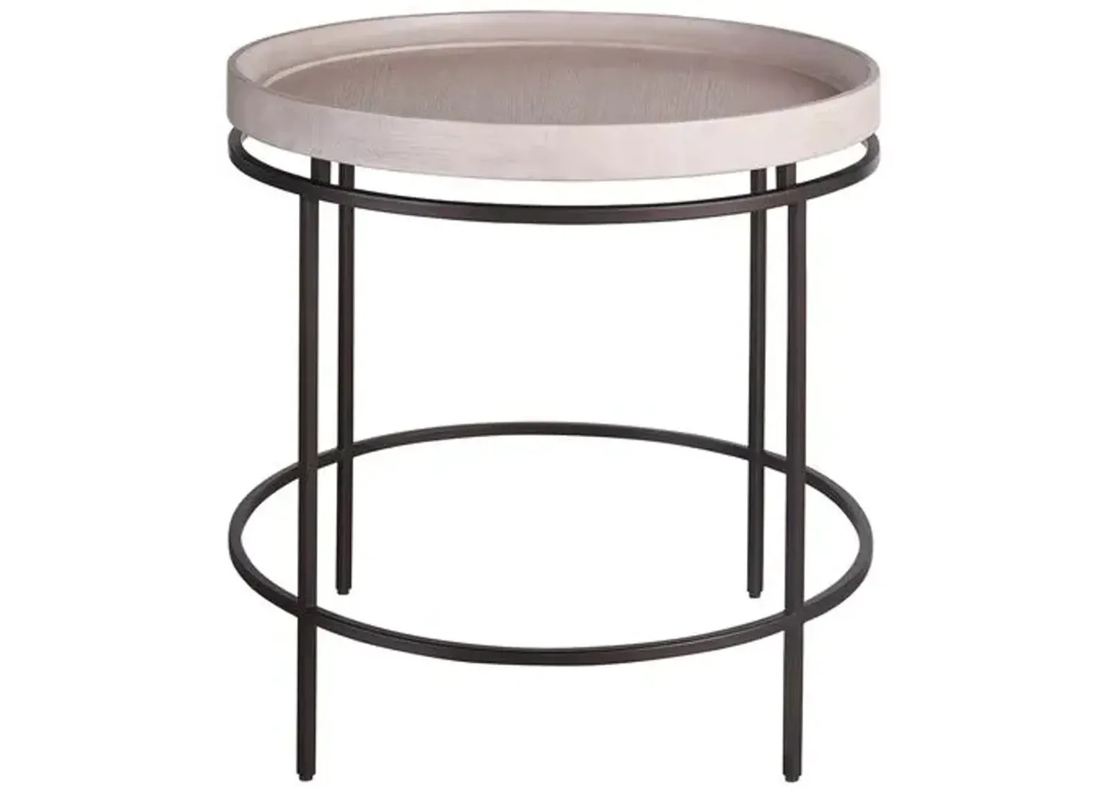 Lozzie Round Accent Table - Rolling Fog - 25Hx26Wx26D in