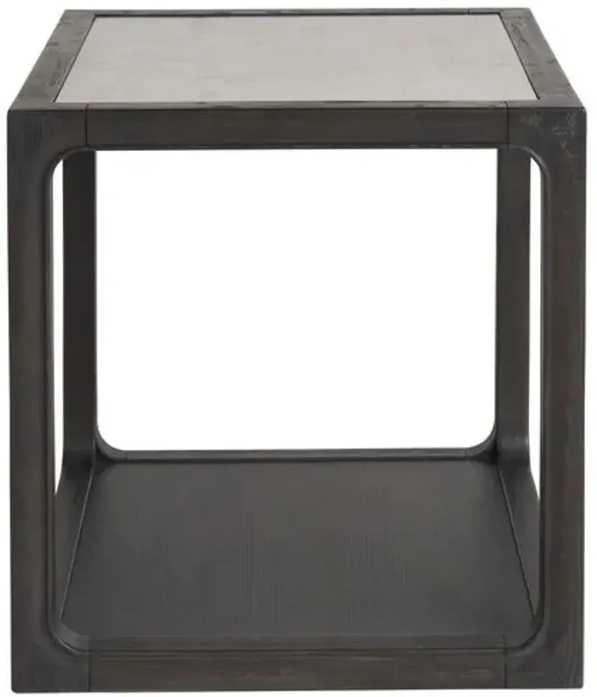 Jemma Square Stone Top End Table - Ravenwood - Black