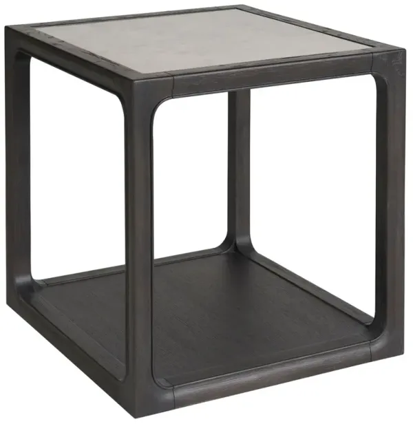 Jemma Square Stone Top End Table, Ravenwood