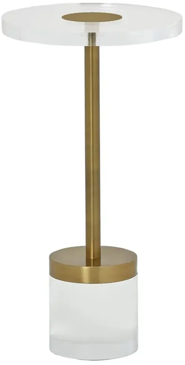 Elowen Martini Table, Acrylic/Gold