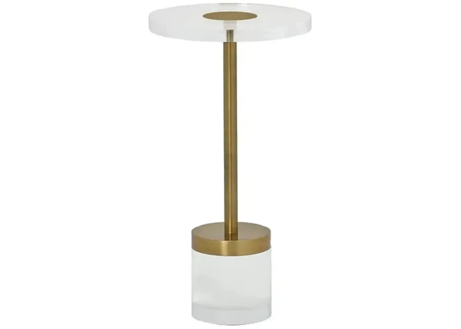 Elowen Martini Table - Acrylic/Gold - Clear