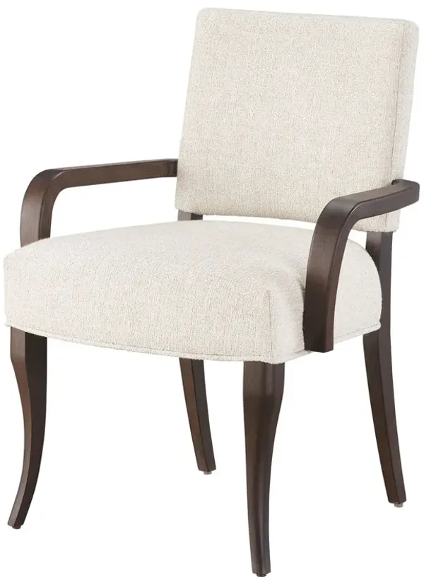 S/2 Dahlia Arm Chairs, Otter/Sand Performance