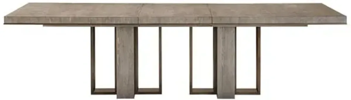 Della Extension Dining Table - Weathered Oak