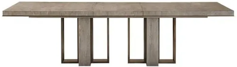 Della Extension Dining Table - Weathered Oak