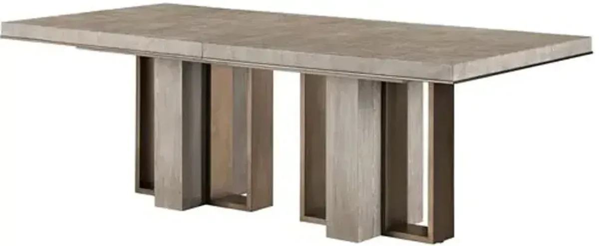 Della Extension Dining Table - Weathered Oak