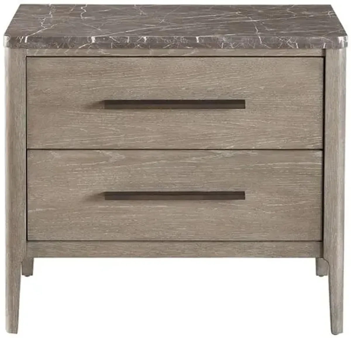 Della Marble Top Nightstand - Weathered Oak