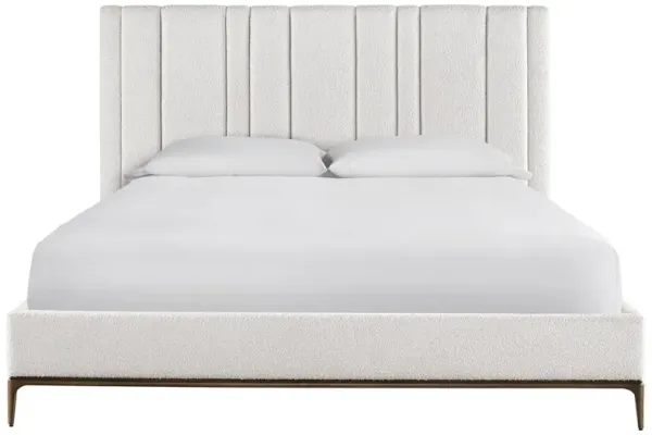 Calliope Channeled Bed, Berber Snow Boucle