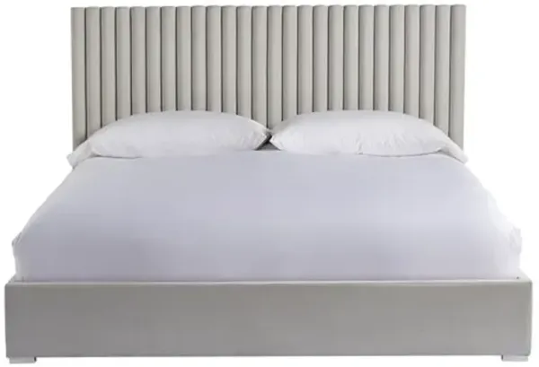Brantly Channel Tufted Bed - Glacier - Gray