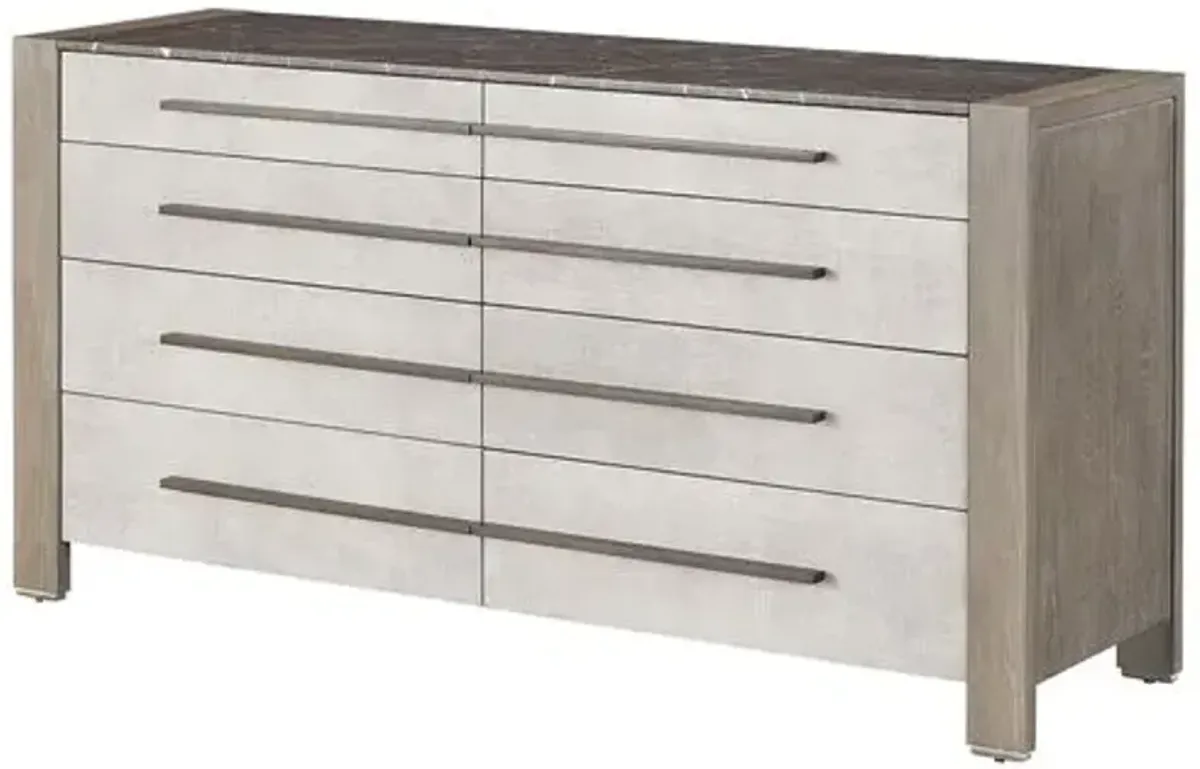 Bowen 8-Drawer Dresser - Weathered Oak - Gray