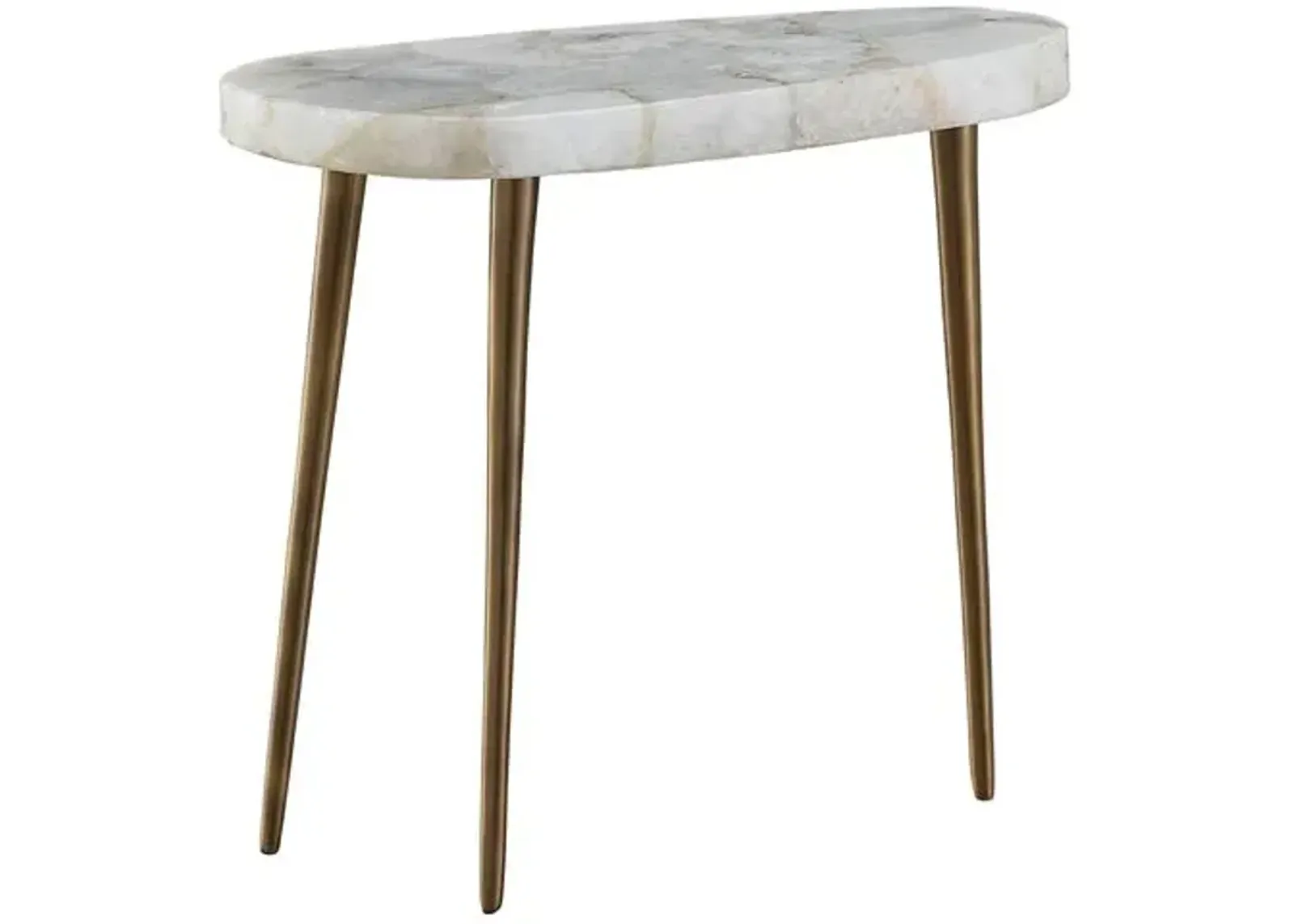 Beckett Short Side Table - Agate/Bronze - Multi