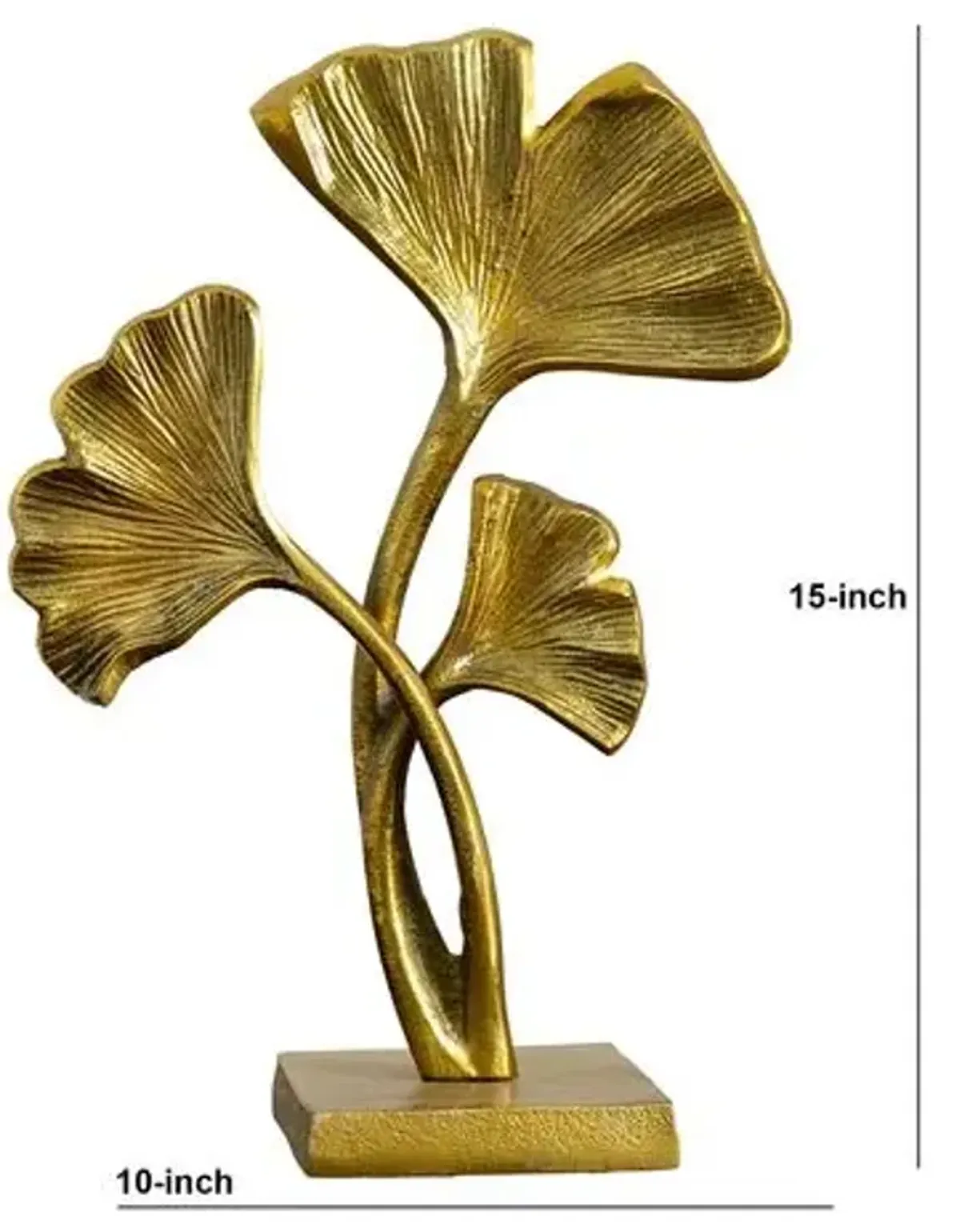 15in. Gold Leaf Sculpture Decorative Accent