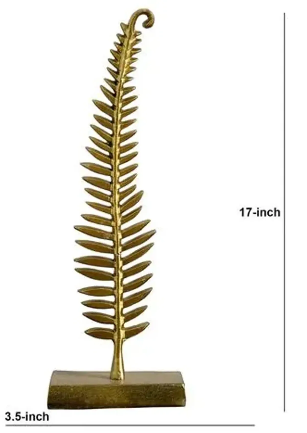 17in. Gold Leaf Sculpture Decorative Accent