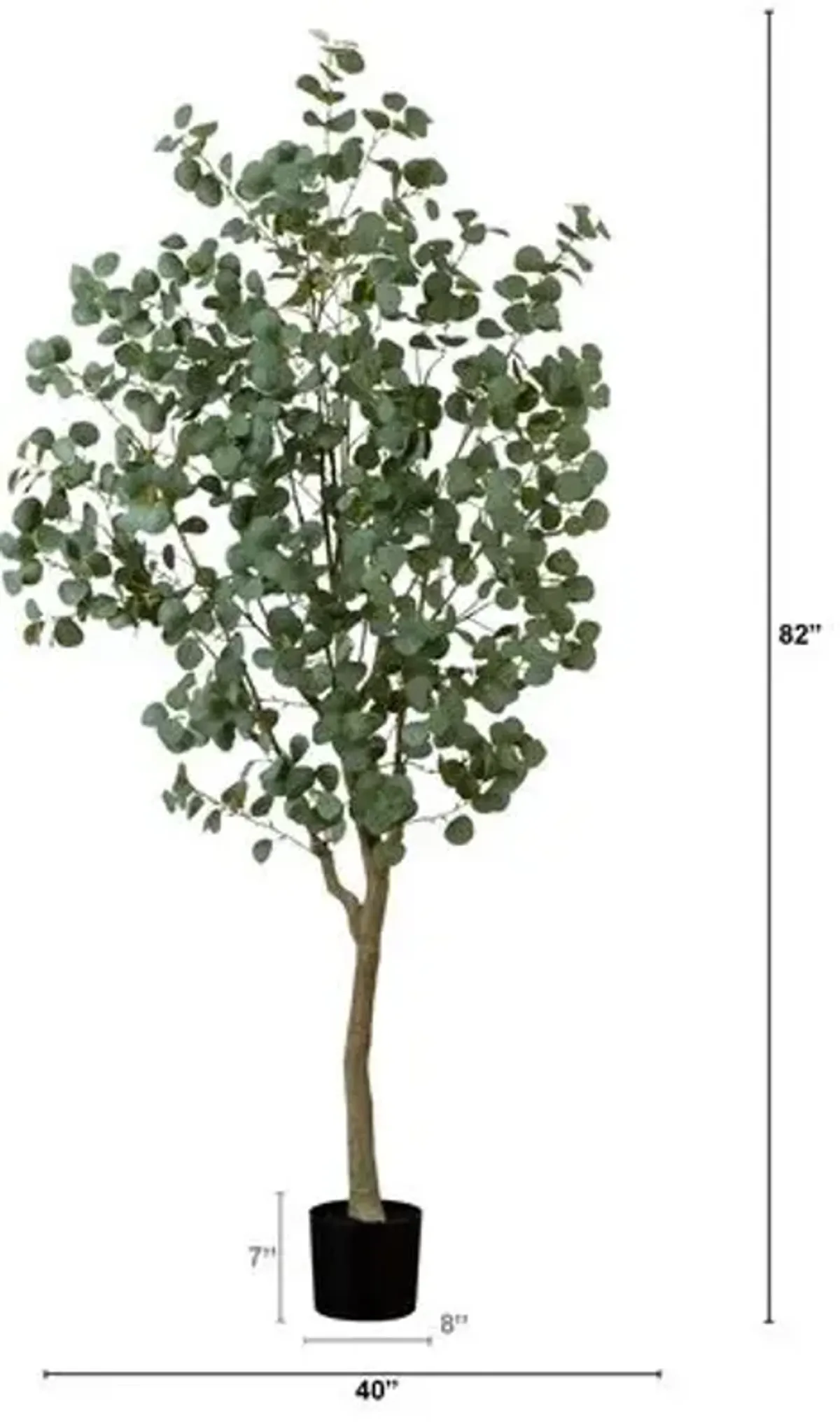 7ft. Artificial Greco Eucalyptus Tree - Green