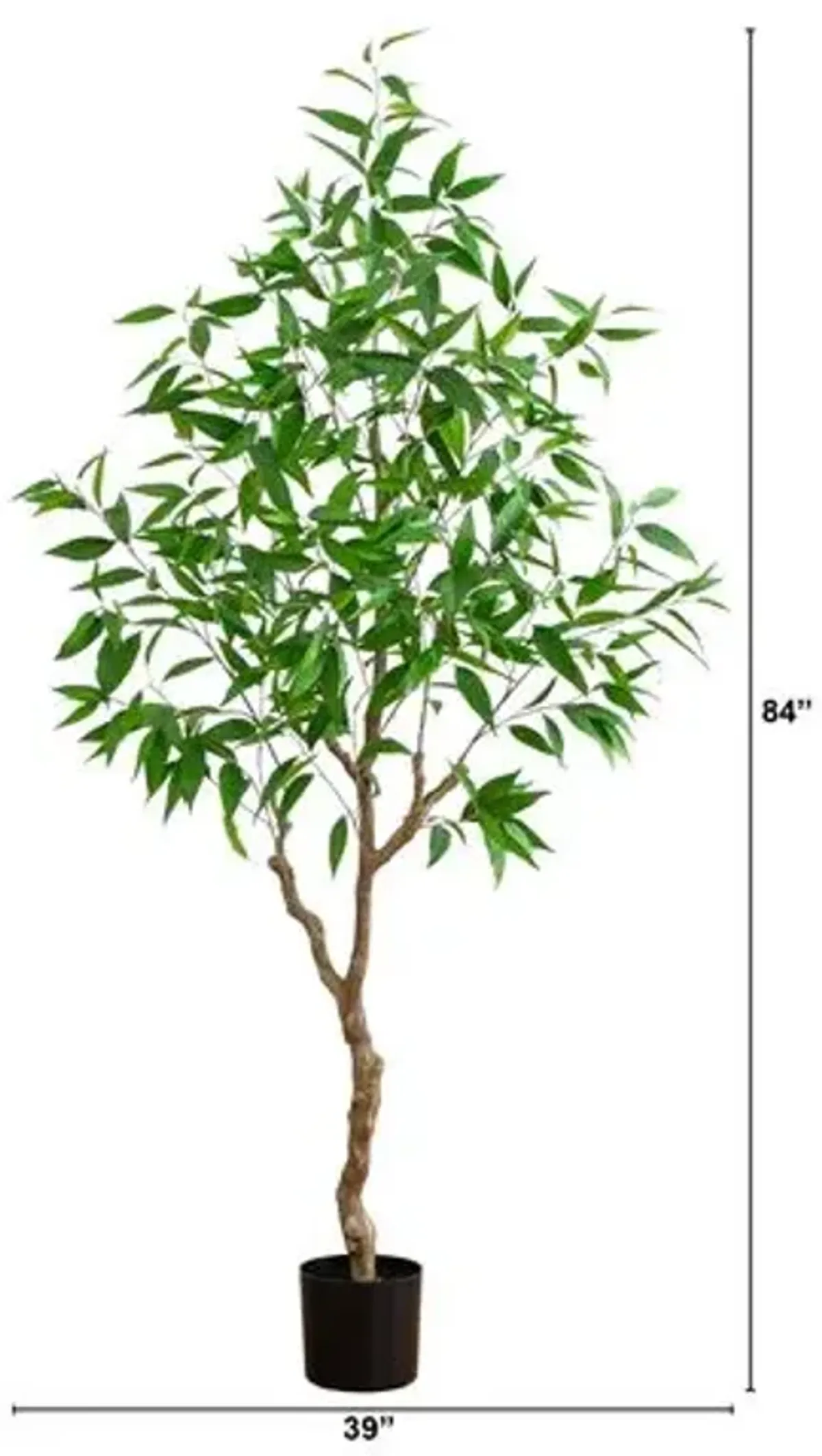 7ft. Artificial Long Leaf Greco Eucalyptus Tree with Real Touch Leaves - Green