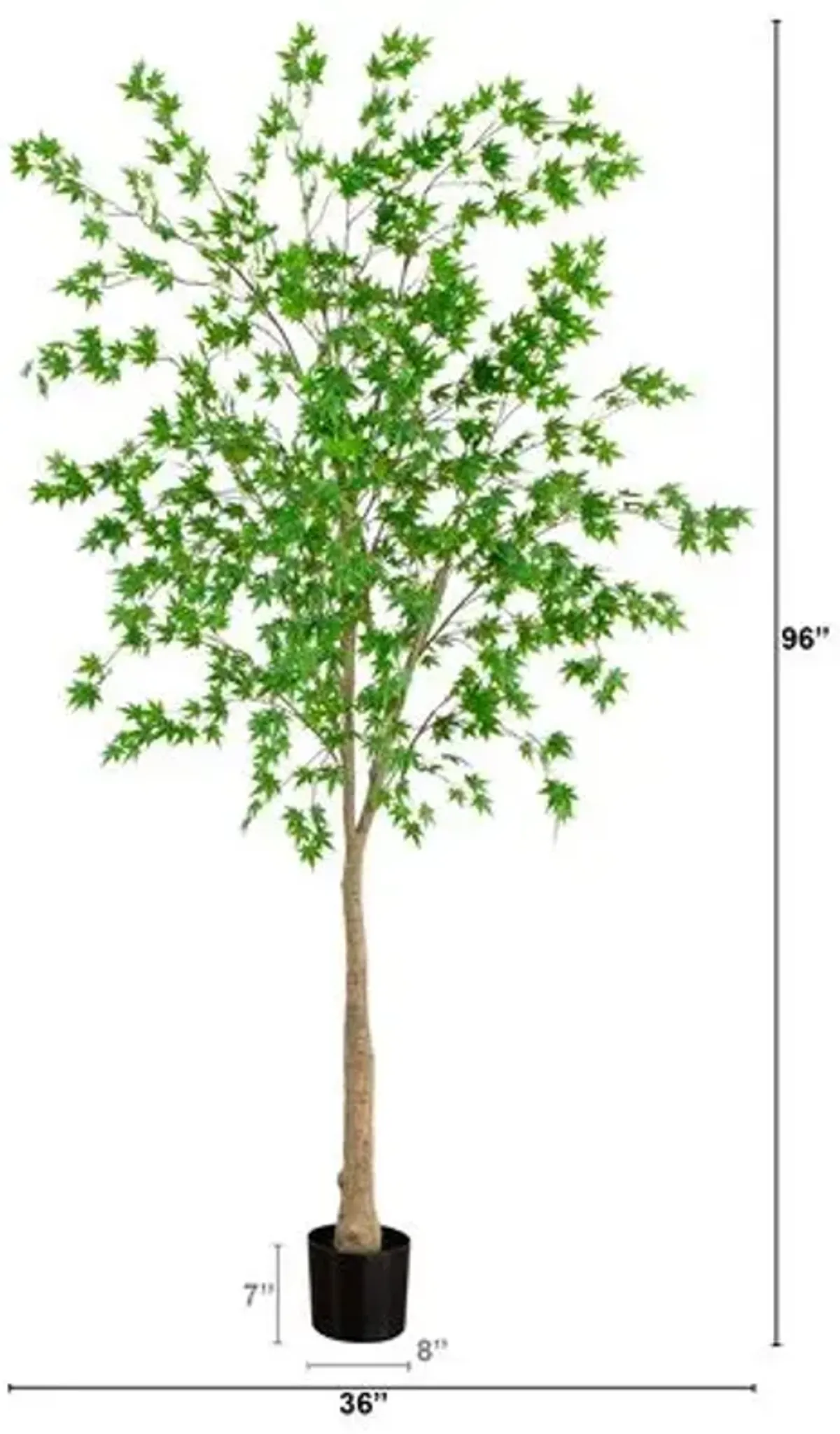 8ft. Artificial Maple Tree - Green