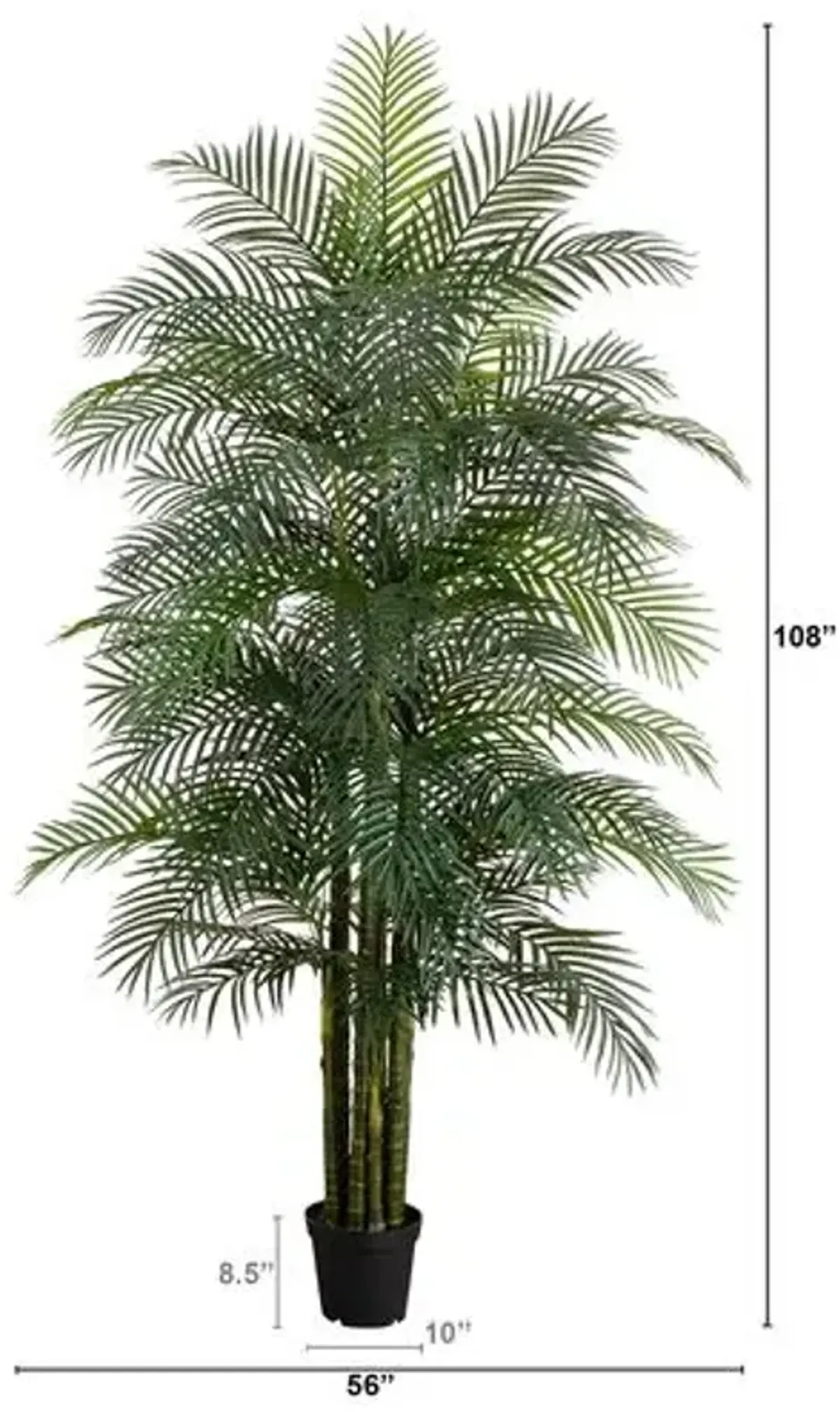 9ft. UV Resistant Artificial Areca Palm Tree - Green