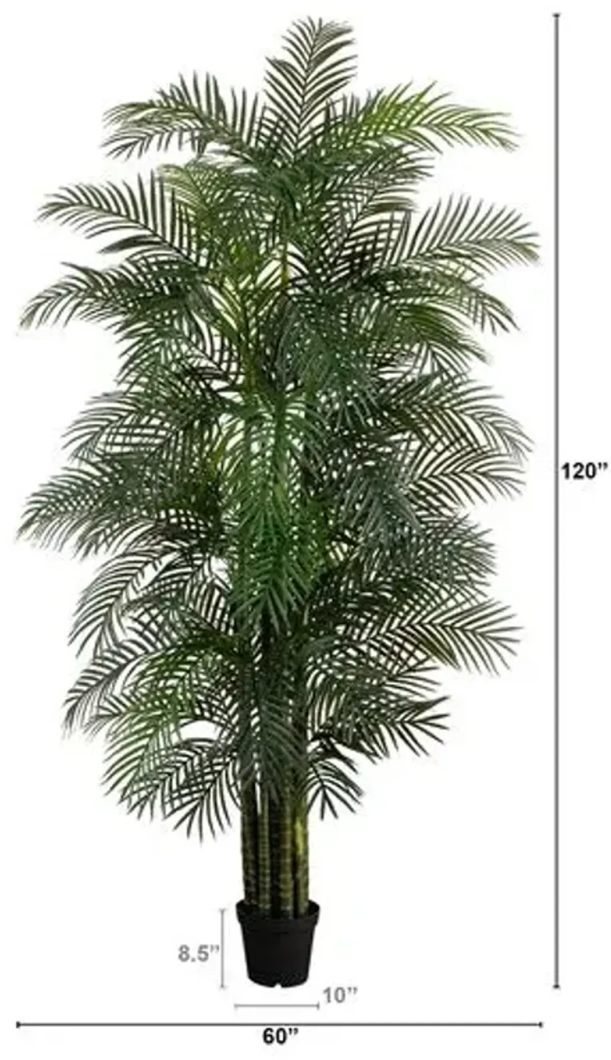 10ft. UV Resistant Artificial Areca Palm Tree - Green