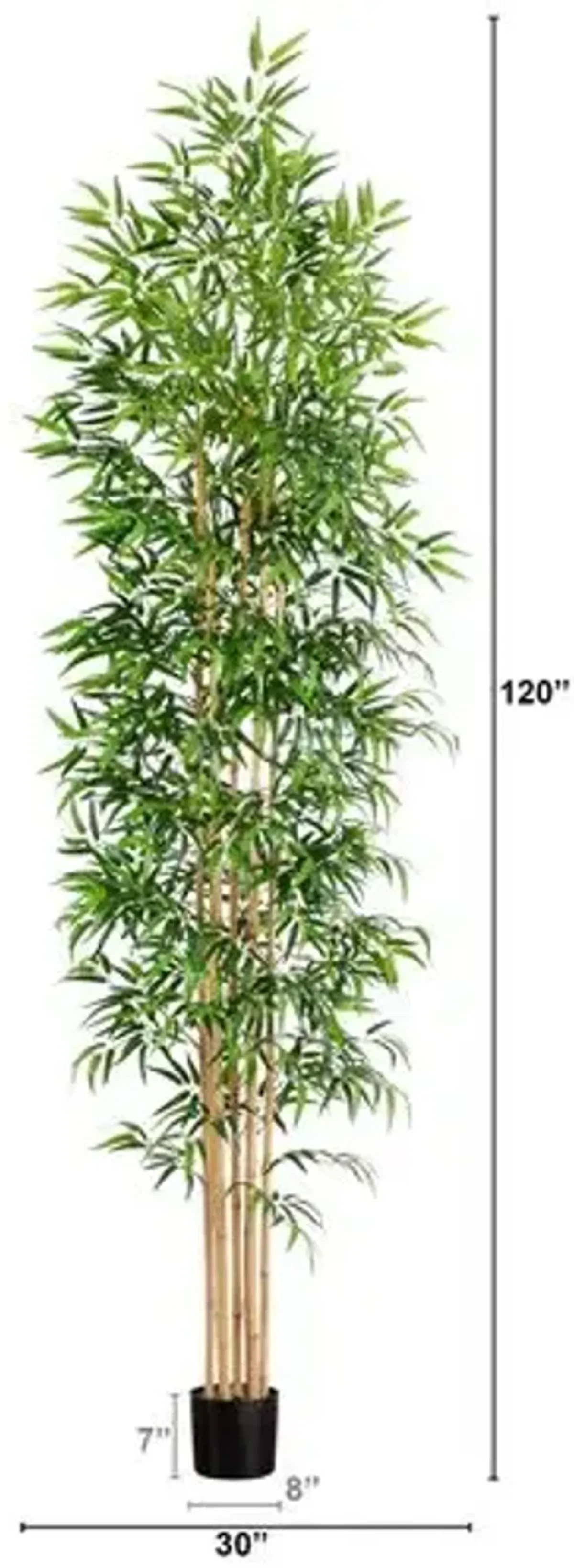 10ft. Artificial Bamboo Tree with Real Bamboo Trunks - Green