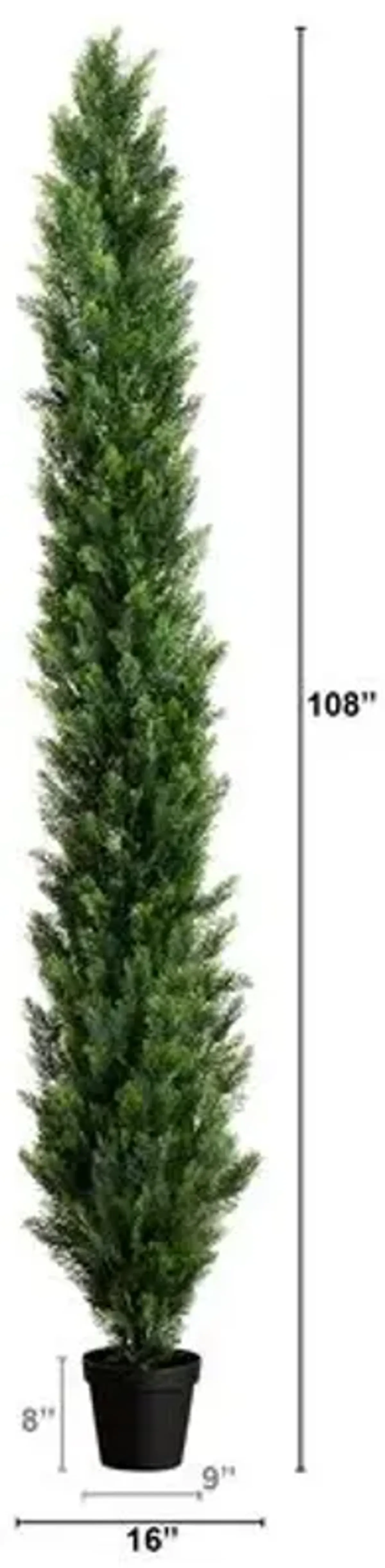 9ft. UV Resistant Artificial Cedar Pine Tree - Green