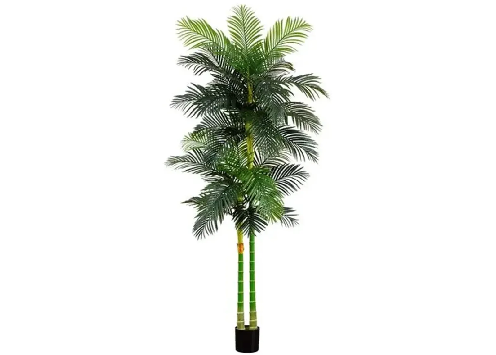 9ft. Artificial Double Golden Cane Palm Tree - Green