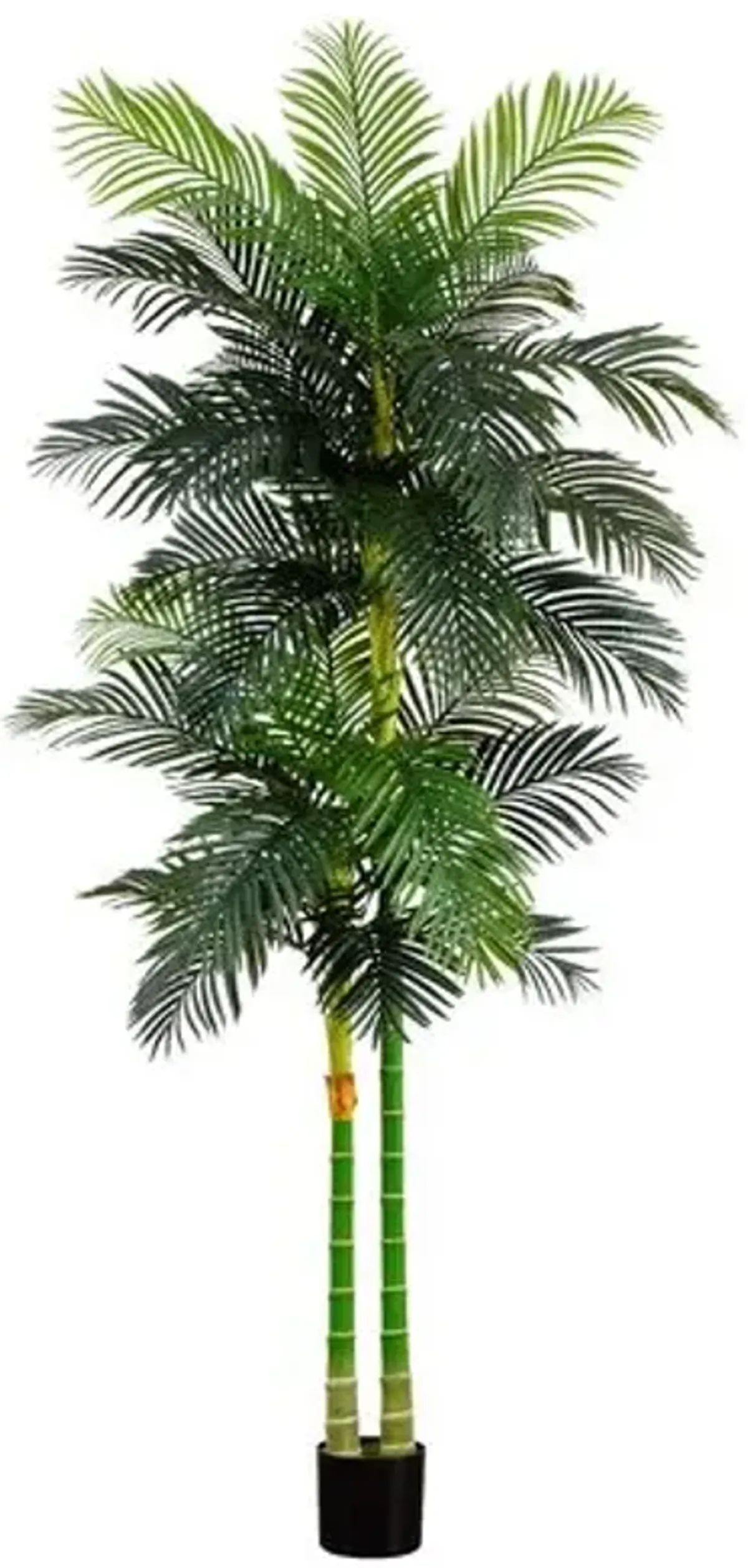 9ft. Artificial Double Golden Cane Palm Tree - Green