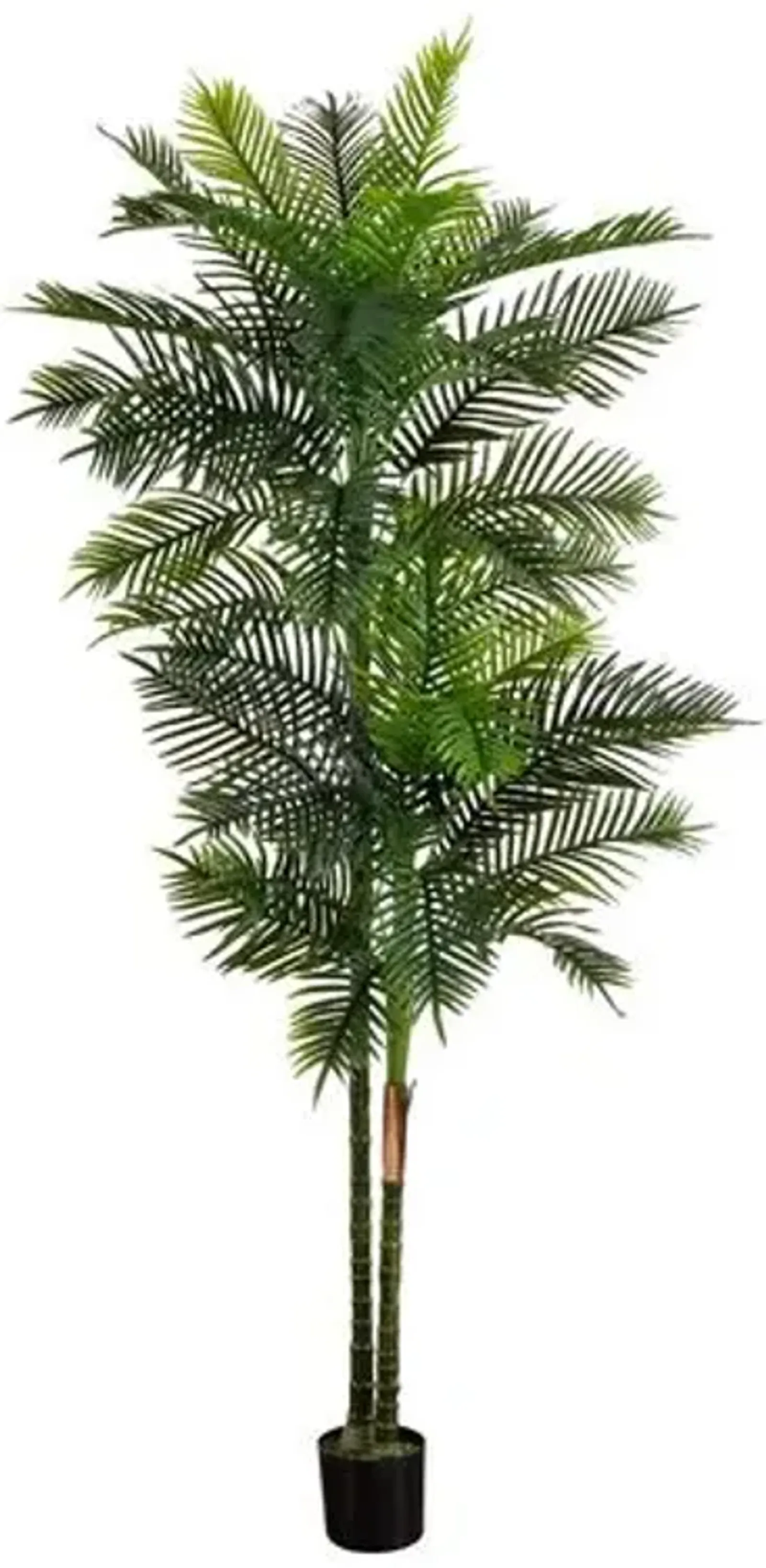 9ft. UV Resistant Artificial Double Robellini Palm Tree - Green