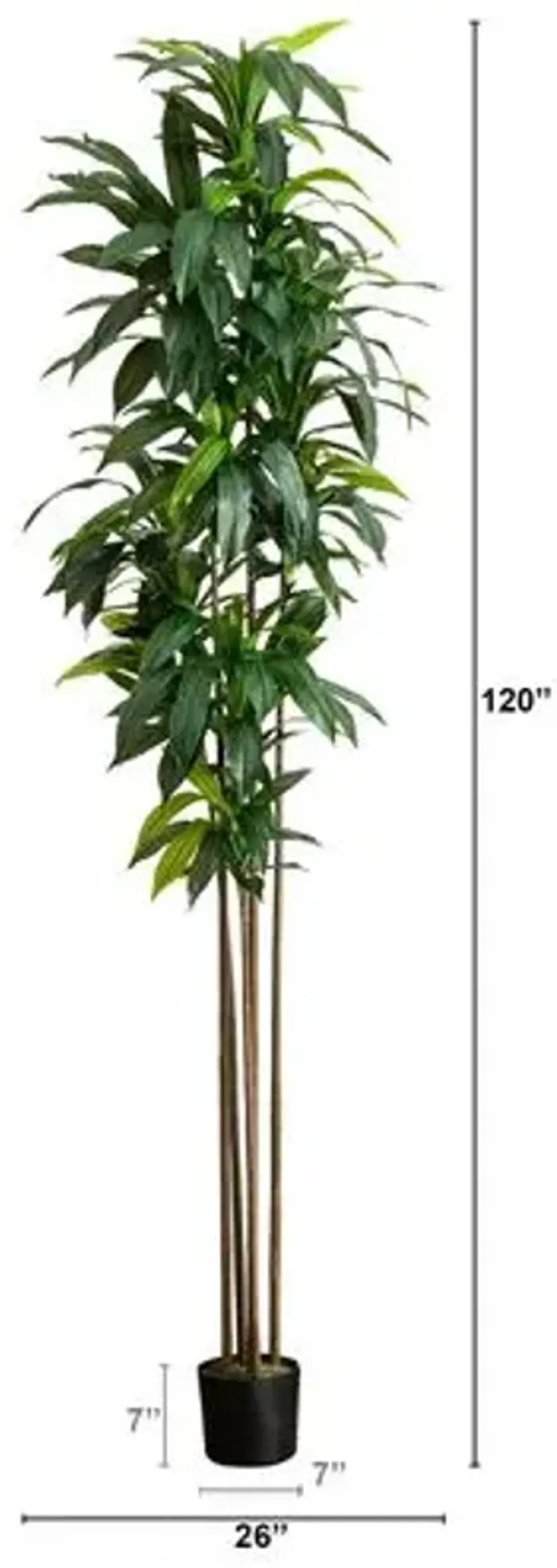 10ft. Artificial Dracaena Tree with Real Touch Leaves - Green