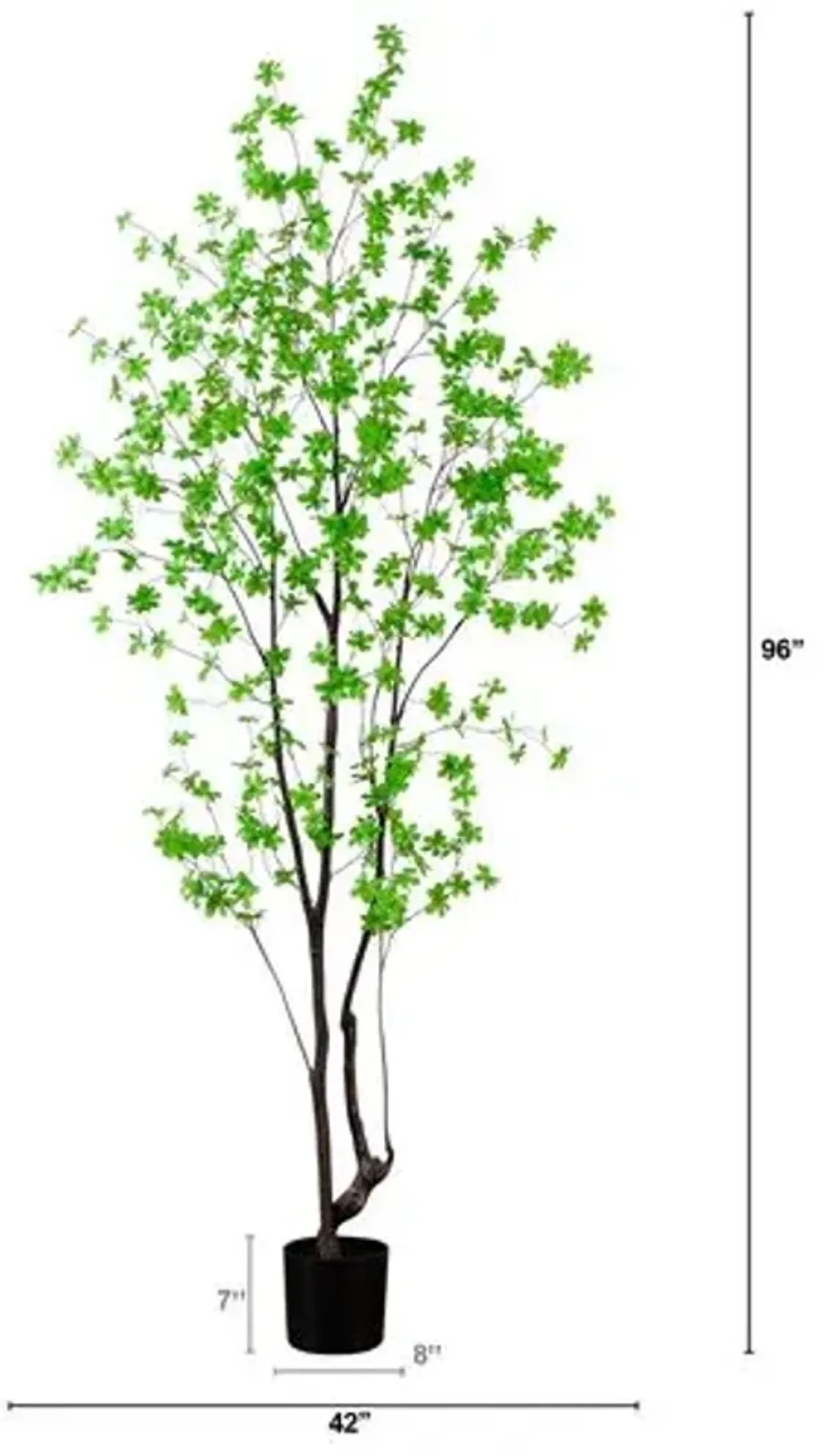 8ft. Artificial Minimalist Enkianthus Tree - Green