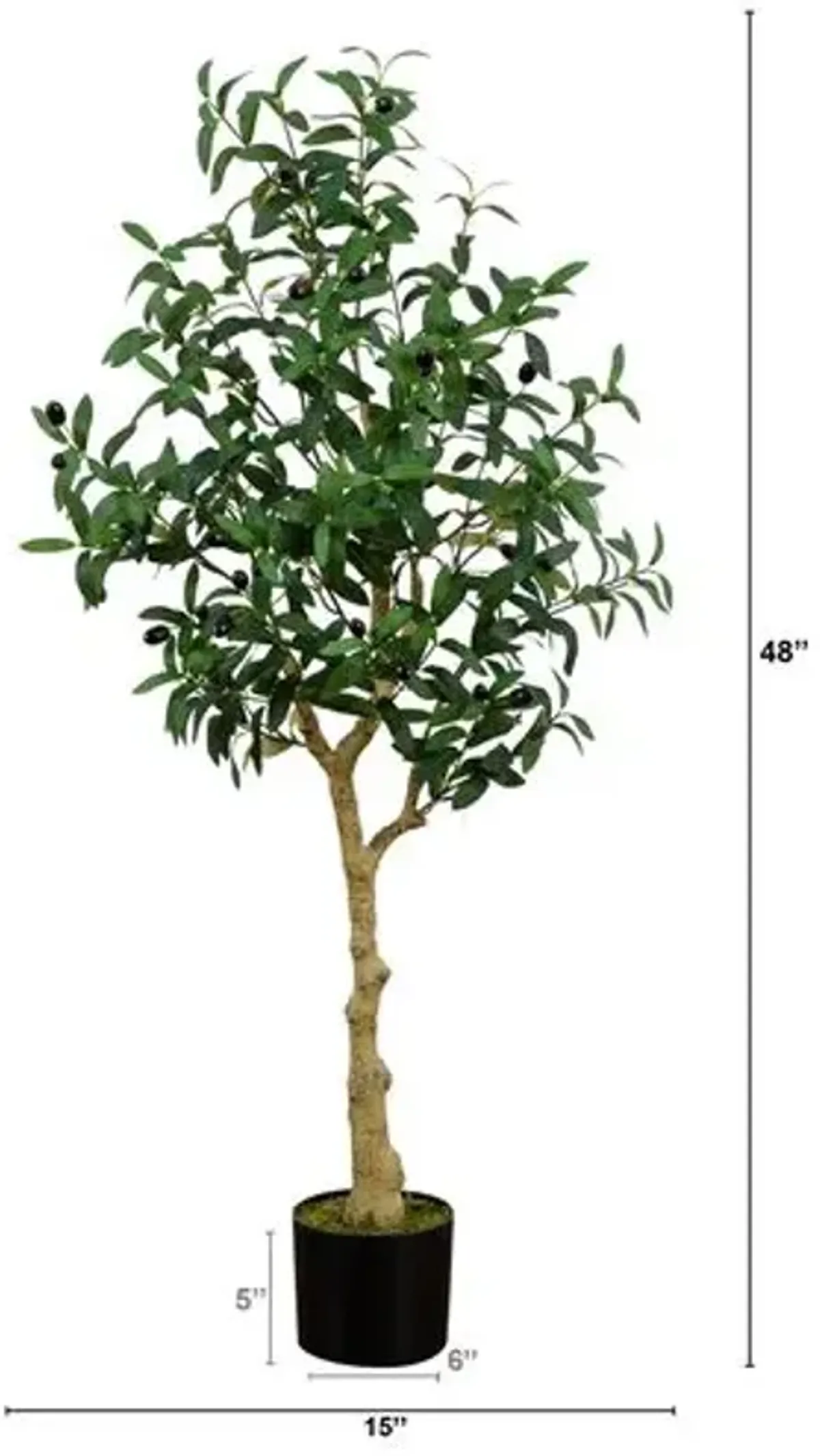 4ft. Artificial Olive Tree - Green