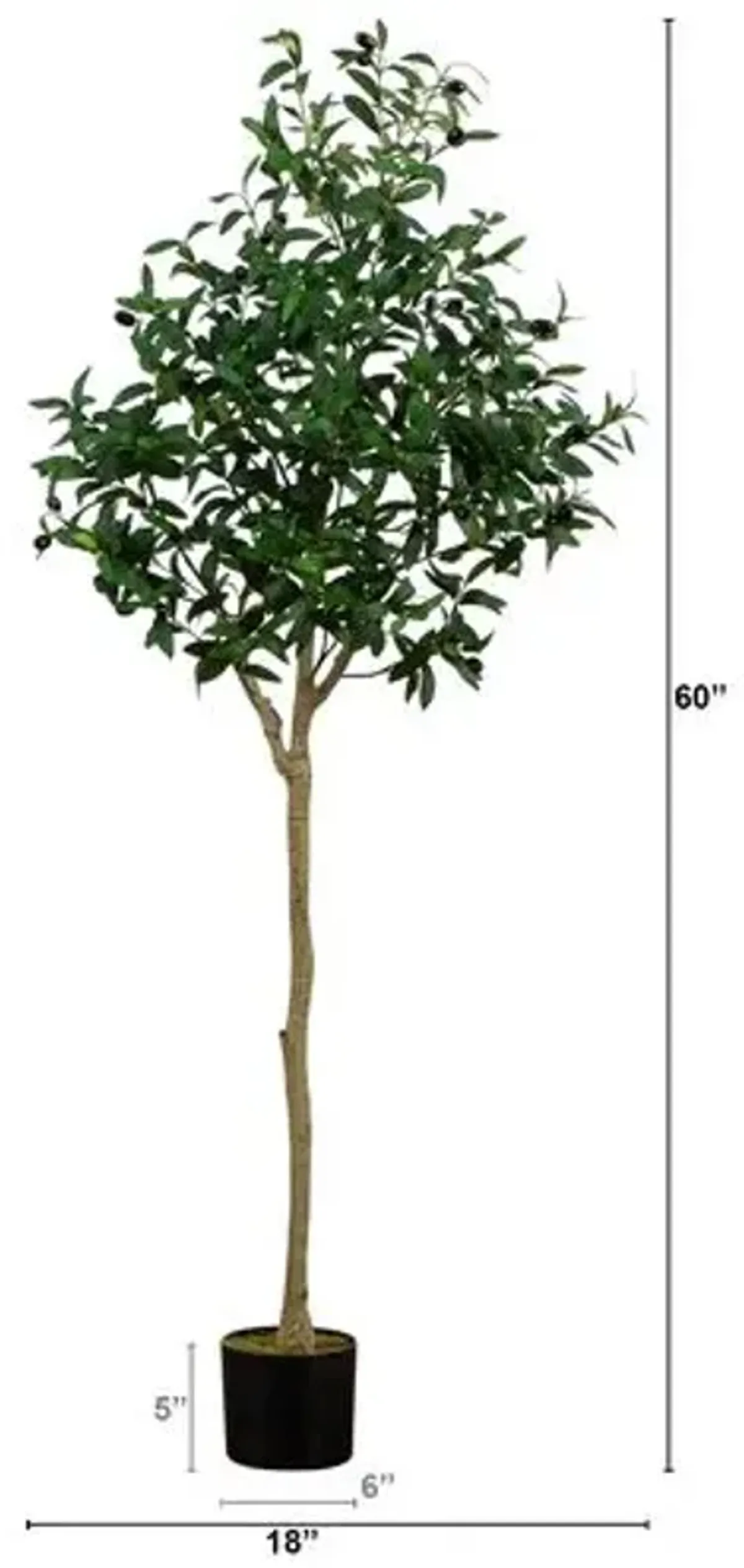 5ft. Artificial Olive Tree - Green