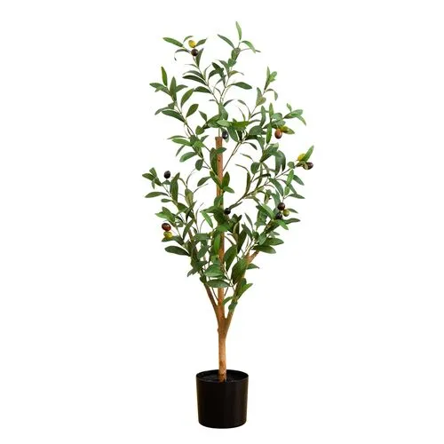 3ft. Artificial Olive Tree with Natural Trunk - Green