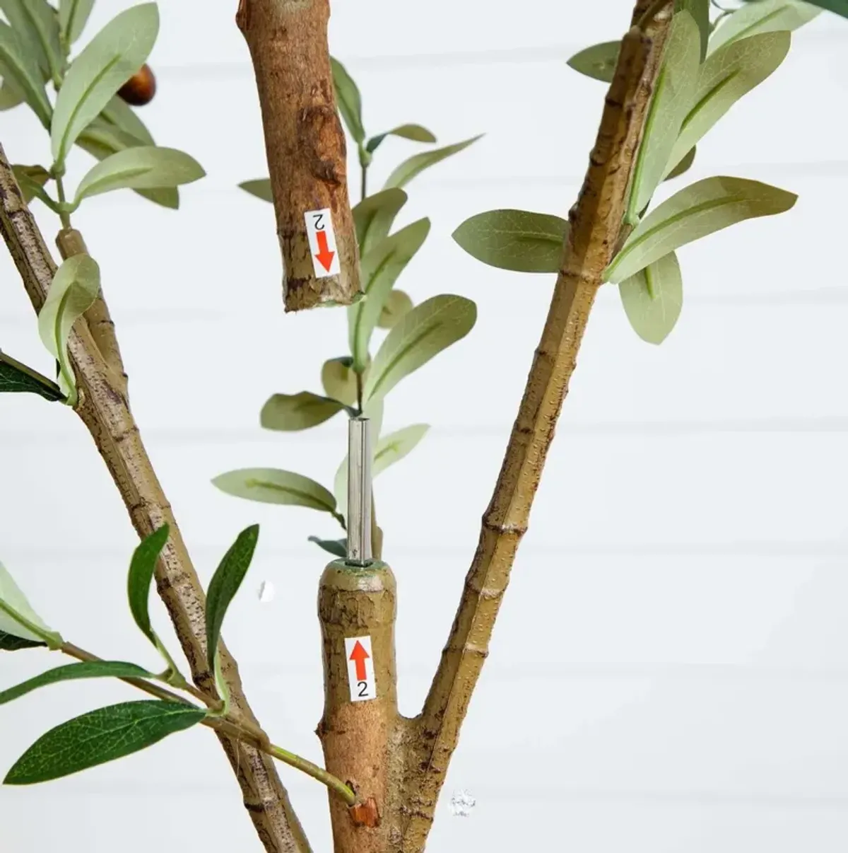 9ft. Artificial Olive Tree with Natural Trunk