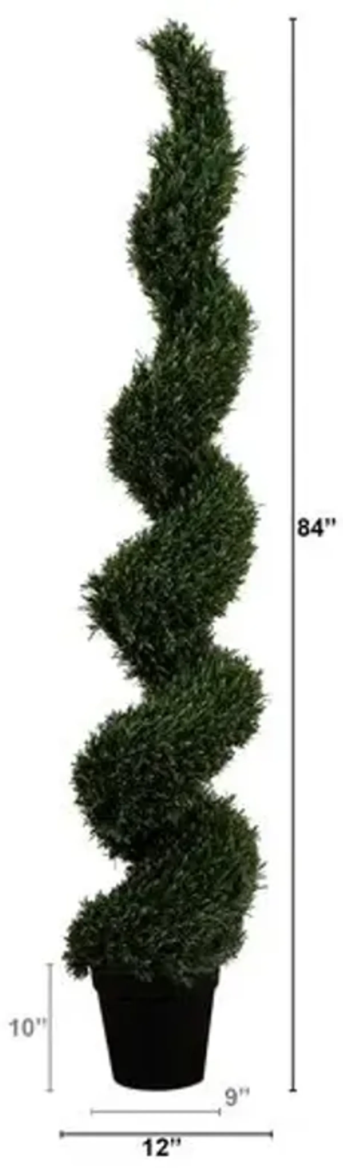 7ft. UV Resistant Artificial Rosemary Spiral Topiary Tree - Green