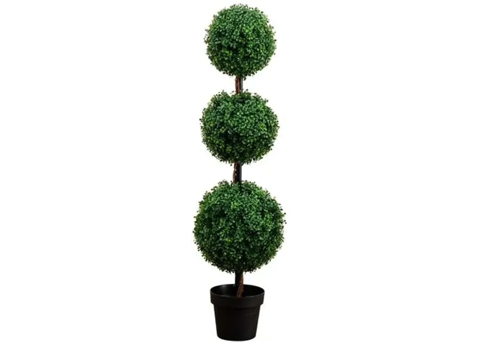 4ft. Artificial Triple Ball Boxwood Topiary Tree - Indoor/Outdoor - Green