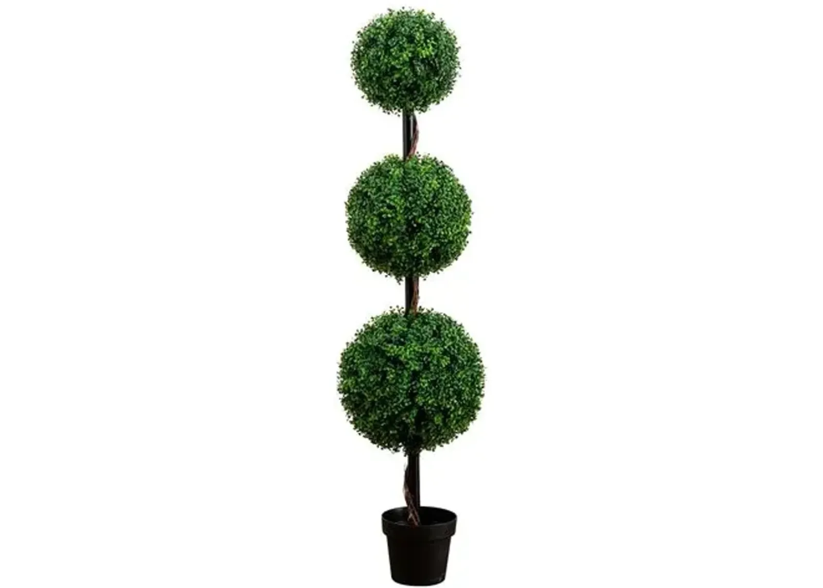 5ft. Artificial Triple Ball Boxwood Topiary Tree - Green